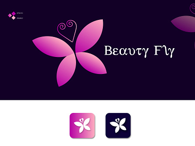 Butterfly Modern Logo design icon logo