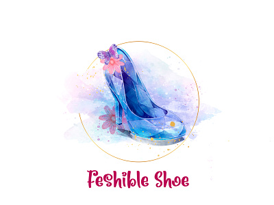 Watercolor Shoe Design app branding design icon illustration logo typography ui ux vector