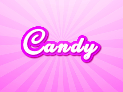 Pink Candy 3D Editable Text Effect Design