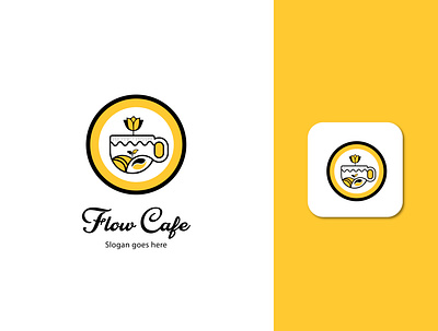 Floral Cafe Shop Logo Design 3d animation app branding cafe coffee design floral flower graphic design icon illustration logo motion graphics shop typography ui ux vector
