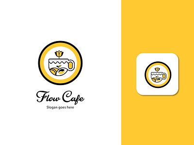 Floral Cafe Shop Logo Design