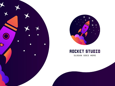 Rocketship Logo Design