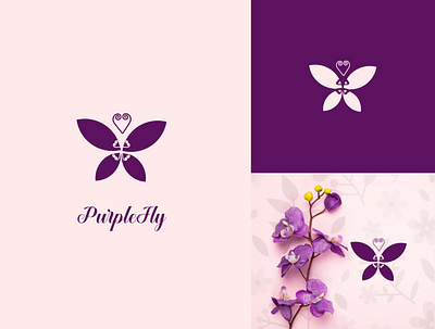 Butterfly Business Logo Design 3d animation branding business butterfly logo design feminine graphic design icon illustration logo logo design motion graphics pink purple typography ui ux vector