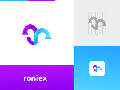 Roniex - Logo Design branding company creative design graphic design icon illustration logo minimal modern typography ui ux vector