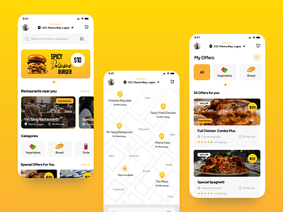 Food Ordering App Concept app design product design ui uiux design ux