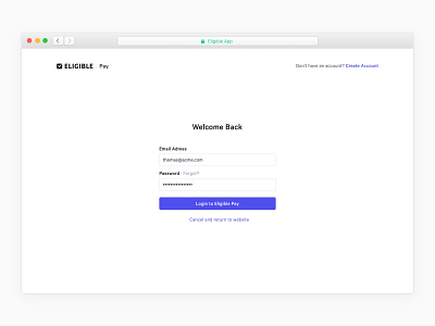 Welcome Back 🏡 account create create account cta eligible field form interface login login form login page minimal pay sign in sign up signup thomas michel ui ux welcome