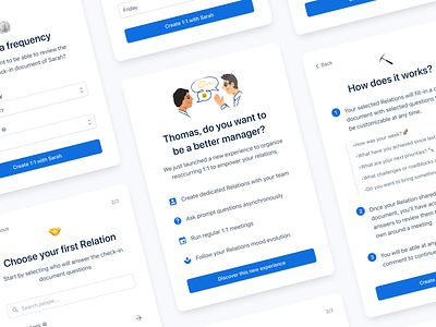 Onboarding 🆕 1:1 discover emoji form frequency illustration interface onboarding payfit performance pulse relation review select start ui ux