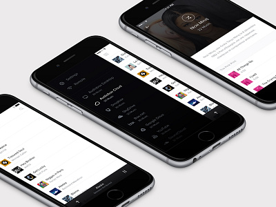 Case study artist interface iphone menu minimalist music player profile ui ux