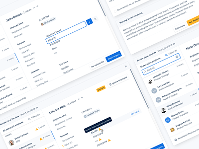 Imports 📎 app dashboard edit data excel import interface list minimal modal product ui ux