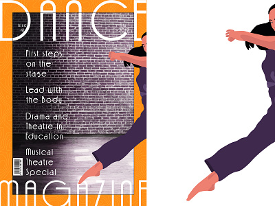 Dance Magazine design illustration magazince cover typography vector