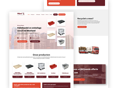 A website for a pallet trading company company freelance designer inspiration mennovanpaassen pallet trading ui web webdesign website
