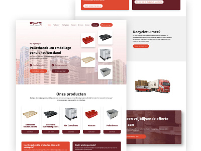 A website for a pallet trading company