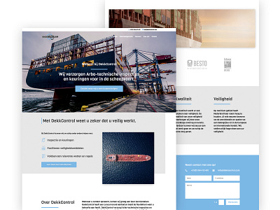 Website for a shipping company