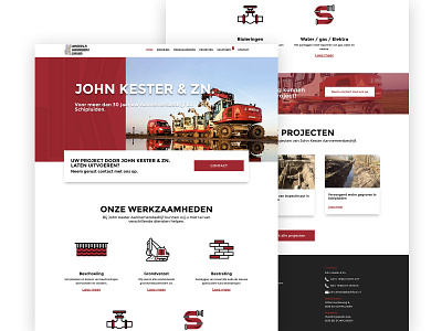 Website for a contractor company contractor contractor company design freelance designer inspiration mennovanpaassen ui web webdesign website