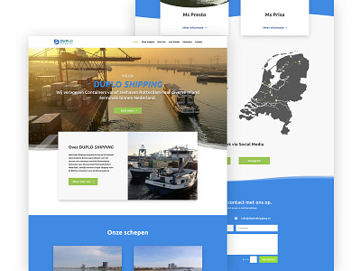 A website for a Container shipping company