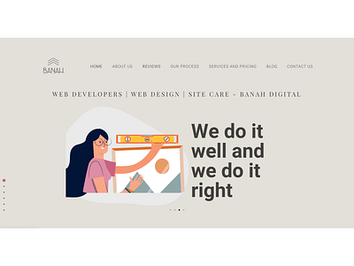 Banah Digital Home Page banah digital illustrations snapscroll user interface web design web design singapore web developers website