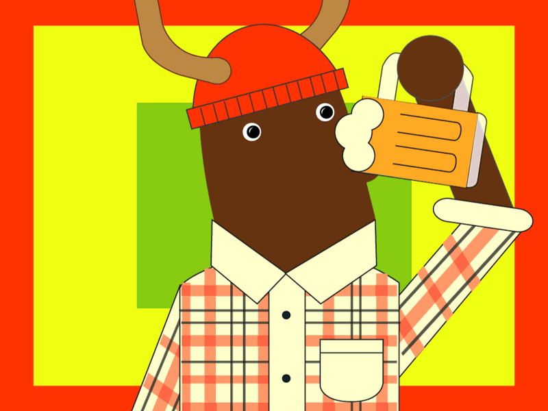 Hipster Rudolph and Friends hipster holidays rudolph