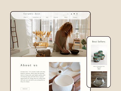 Ceramic Shop UX/UI Design. Product cart