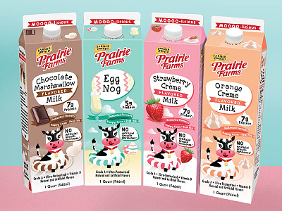 Packaging Spring Milks art direction branding character development graphic design illustration packaging packaging design