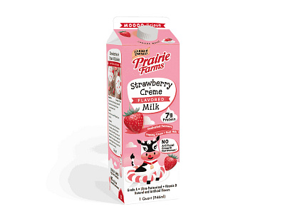 Strawberry Milk carton design
