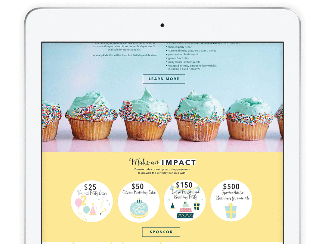 Sweet Celebrations Website Tablet
