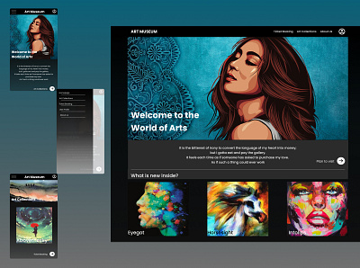 Art Museum app art design icon typography ui ux