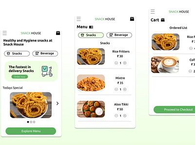 Snack House app art design icon logo snack typography ui ux