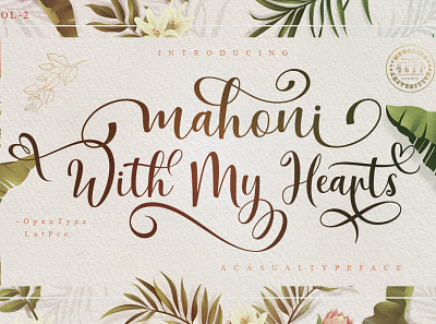 Mahoni With My Hearts Script Font