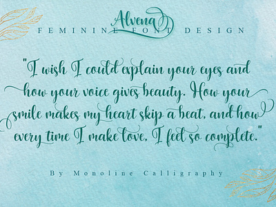 Alvena Script | Design By MonoLine Calligraphy