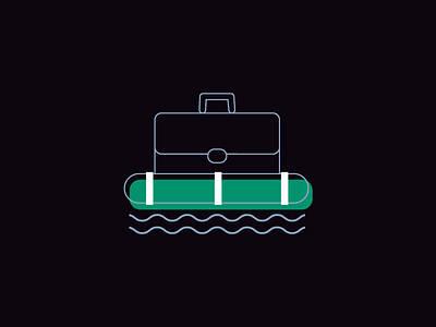 Financial Safety briefcase business design entrepreneurship financial icon icon design illustration lifebuoy safety vector