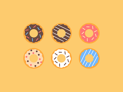 Donuts 🍩 artwork banner design donut donuts doughnut flat flat design fun graphic icon illustration illustrator sweets work