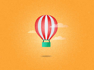 Air balloon air artwork baloon design hot air balloon illustration minimal retro textured vector yellow