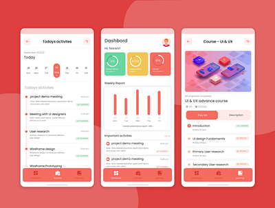 Employee wellness app branding graphic design ui