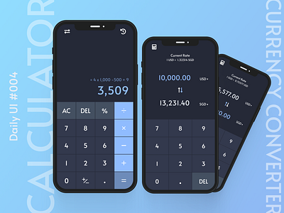 Daily UI #004 - Calculator app calculator currency converter dailyui dailyui004 design ui uiux user interface ux
