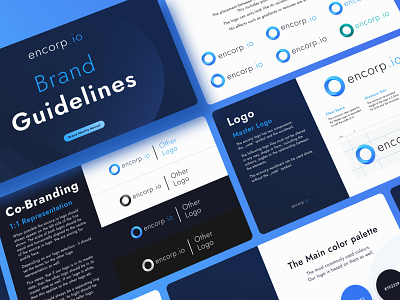 Brand Guidelines - encorp.io blue tones brand guide brand guideline inspiration brand guidelines brand identity brand inspo brand style co branding collabotarion daily inspiration gradient it company modern branding new online website popular now software company trending now trendy now ui