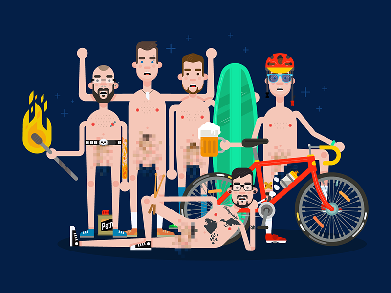 Super Bistro Development Team Naked Version By Jarosillustrations On Dribbble