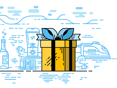 PRESENTS LIST icon_David and Hanka wedding illustration day design flat illustration money outline present vector wedding