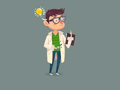 Young scientist_character design boy character design science scientist vector young