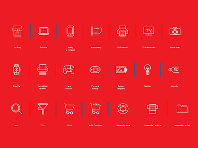 Mobile app Icon set app flat icons iconset illustration mobile outline vector