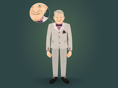 Character design_01 character design designer flat grandad guys illustration outline suit tshirt vector