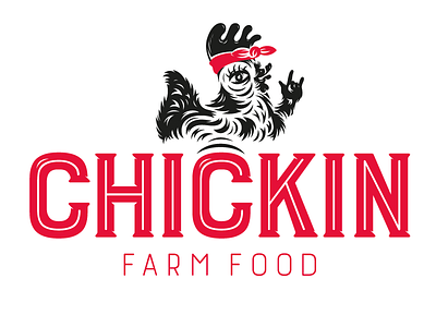 CHICKIN_logo illustration animal chicken fastfood food illustration logo logotype vector
