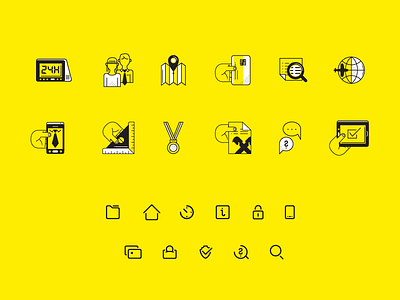 REIFEISEN BANK_secondary iconset badge flat house iconography icons iconset money outline timestop vector wallet