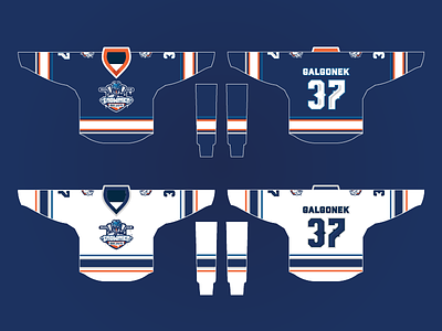 SNOWMEN_jersey designs blue design hockey ice illustration logo snowman sport team vector