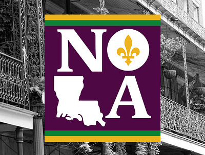 New Orleans/NOLA brand city design graphic design identity logo louisiana maria gras nawlins new orleans nola travel visual