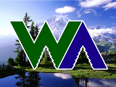 Washington (State) brand design evergreen graphic design identity logo northwest state travel visual wa washington