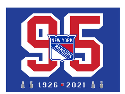New York Rangers - 95 Years 1926 95 brand design graphic design hockey identity logo new york nhl rangers sports visual