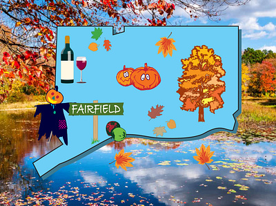 Autumn in Connecticut autumn connecticut ct design fall graphic design identity new england nutmeg october state travel visual