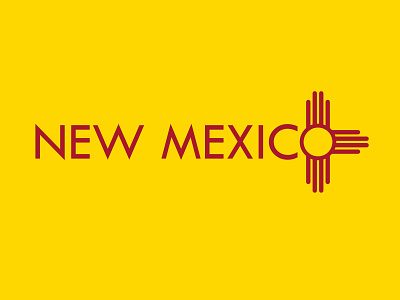 New Mexico brand design enchantment flag graphic design identity indigenous logo nation new mexico red southwest sun travel visual