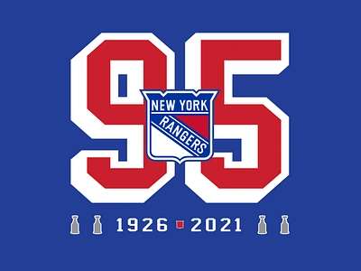 New York Rangers (95th Anniversary) 1926 95 brand design graphic design hockey ice identity logo new york nhl nyc rangers sports visual