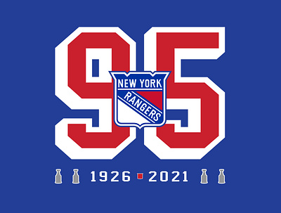 New York Rangers (95th Anniversary) 1926 95 brand design graphic design hockey ice identity logo new york nhl nyc rangers sports visual